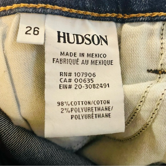 Hudson Jeans Barbara Side Stripe High Waist Raw Hems Skinny - Picture 4 of 4